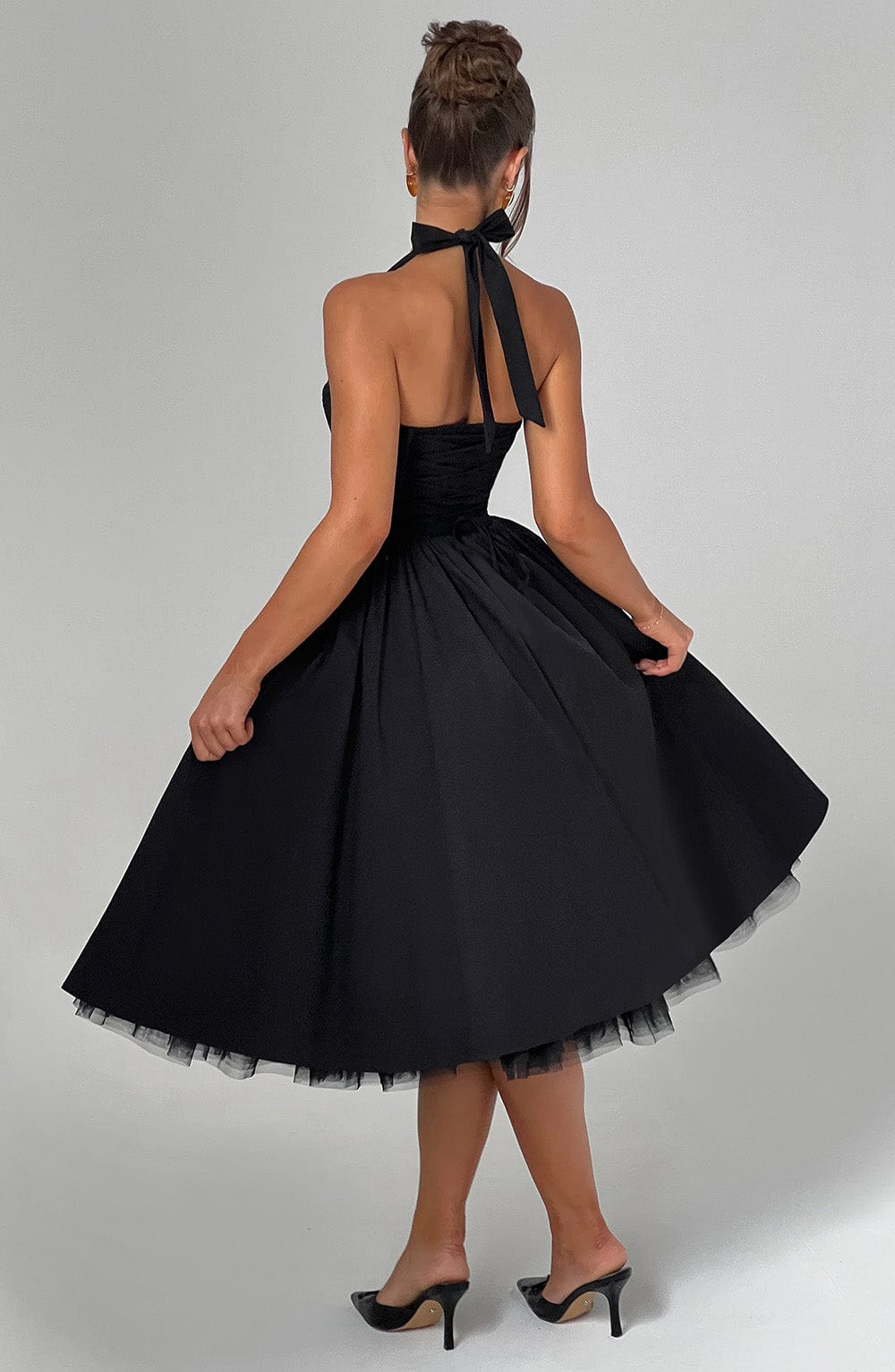 Women's Midi Dress with Straps