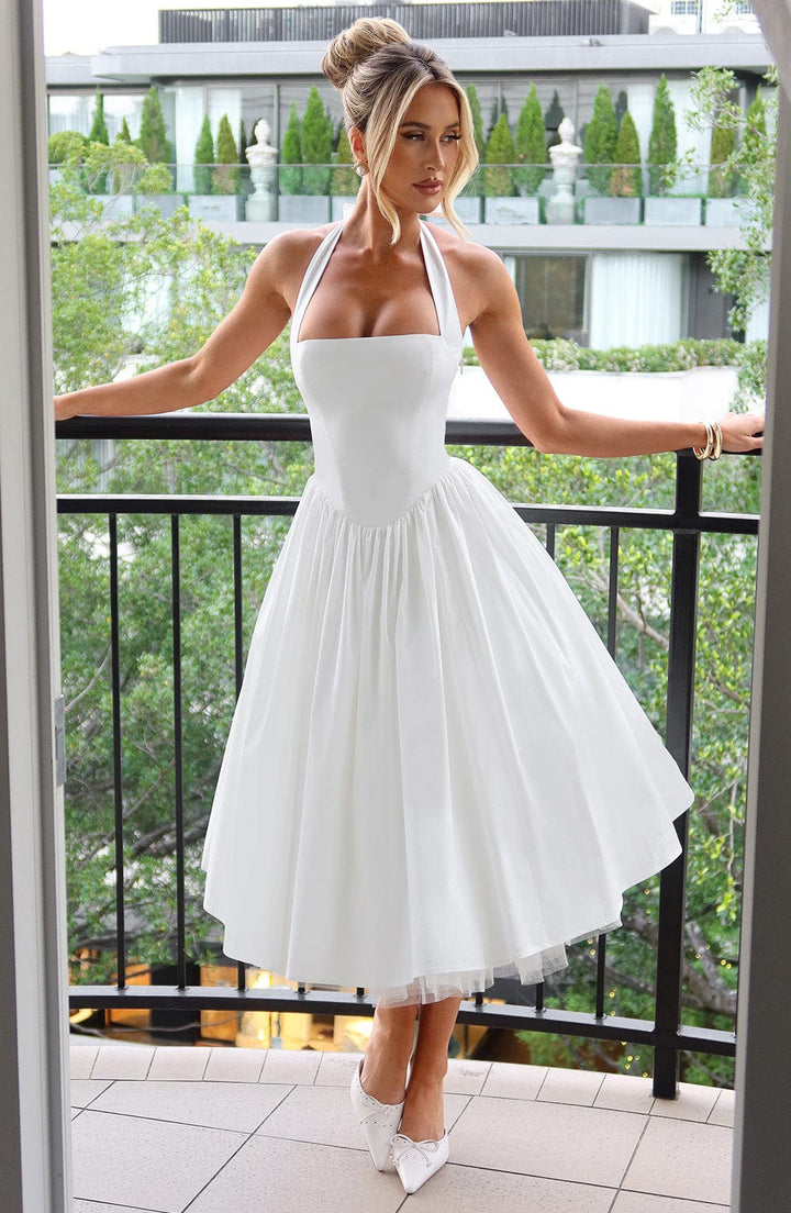 Women's Midi Dress with Straps