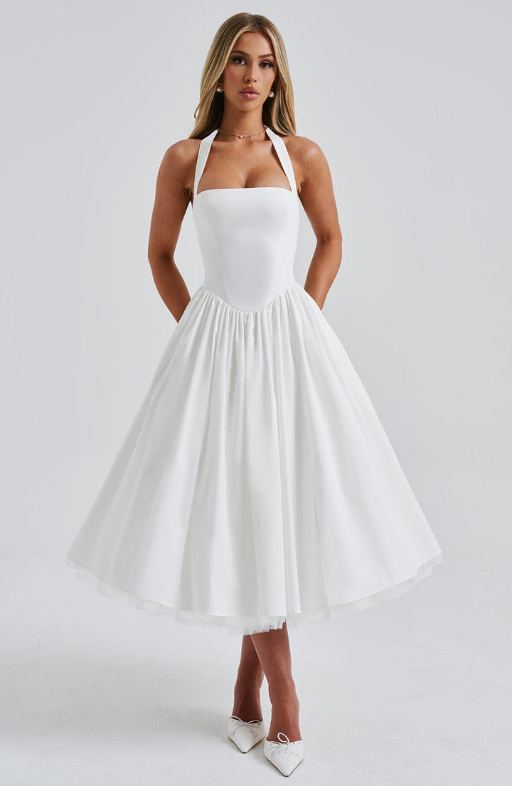 Women's Midi Dress with Straps