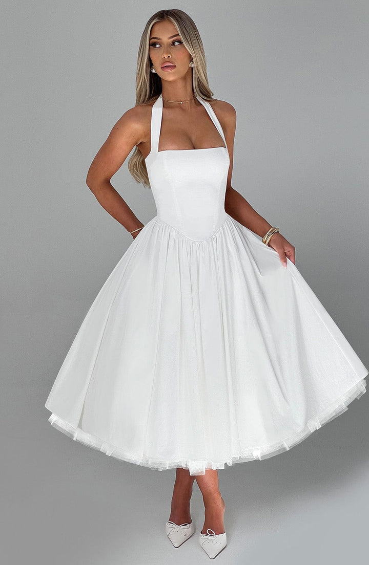 Women's Midi Dress with Straps
