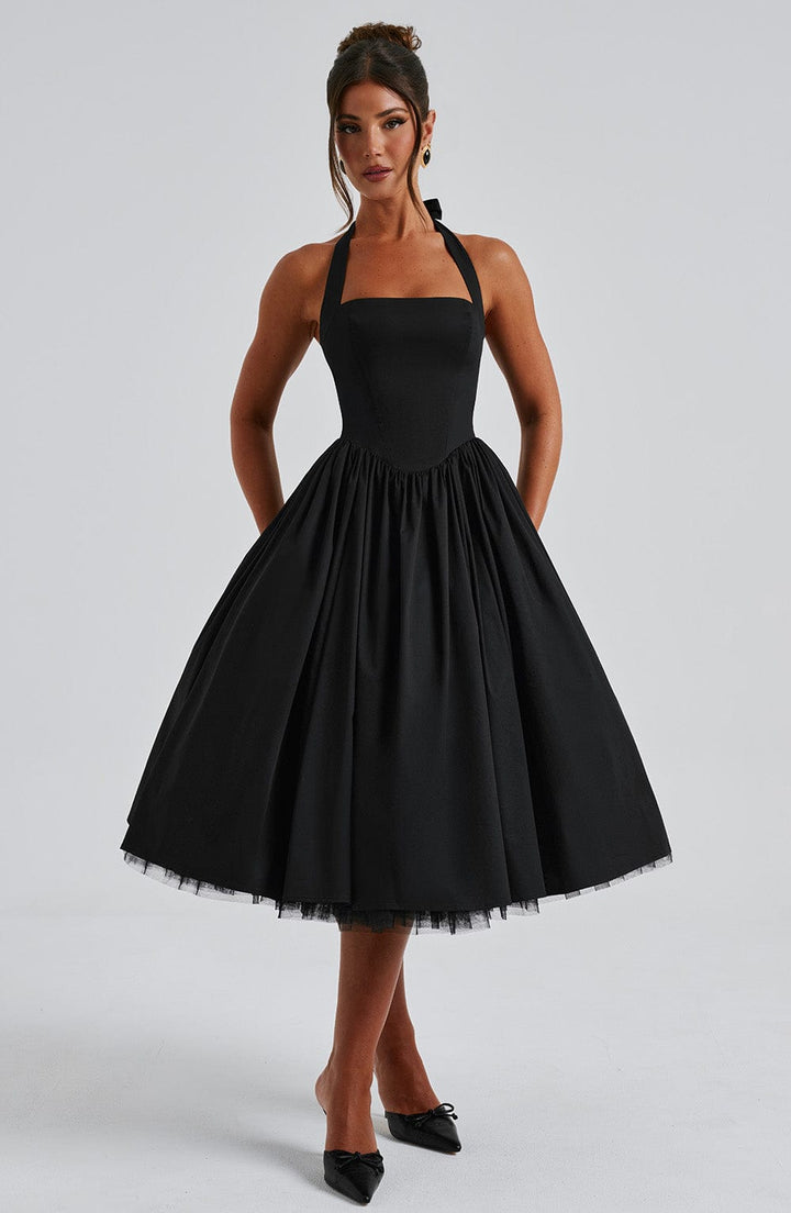 Women's Midi Dress with Straps