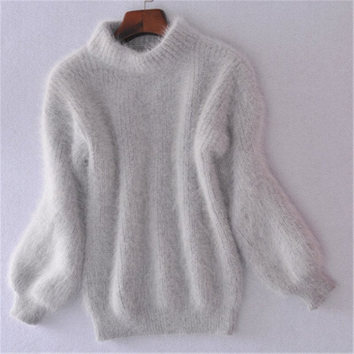 Women's Mock Neck Jumper with Volume Sleeves - photo 1