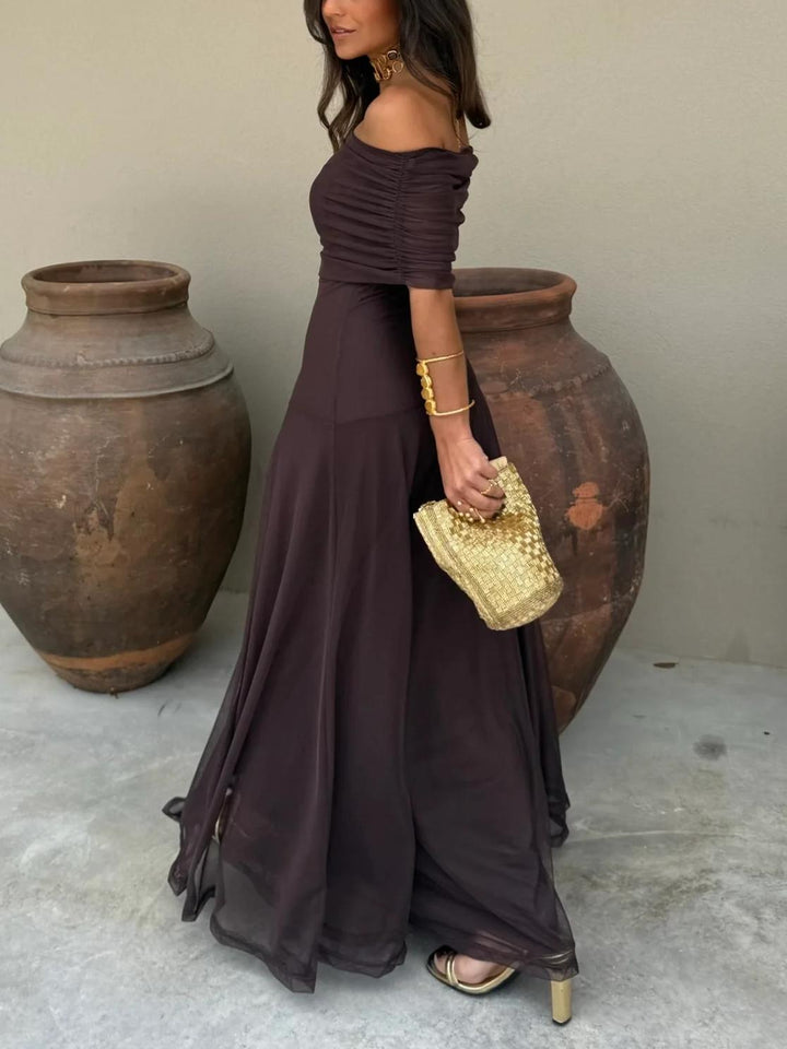 Women's Occasion Maxi Dress with Mesh Overlay - photo 3