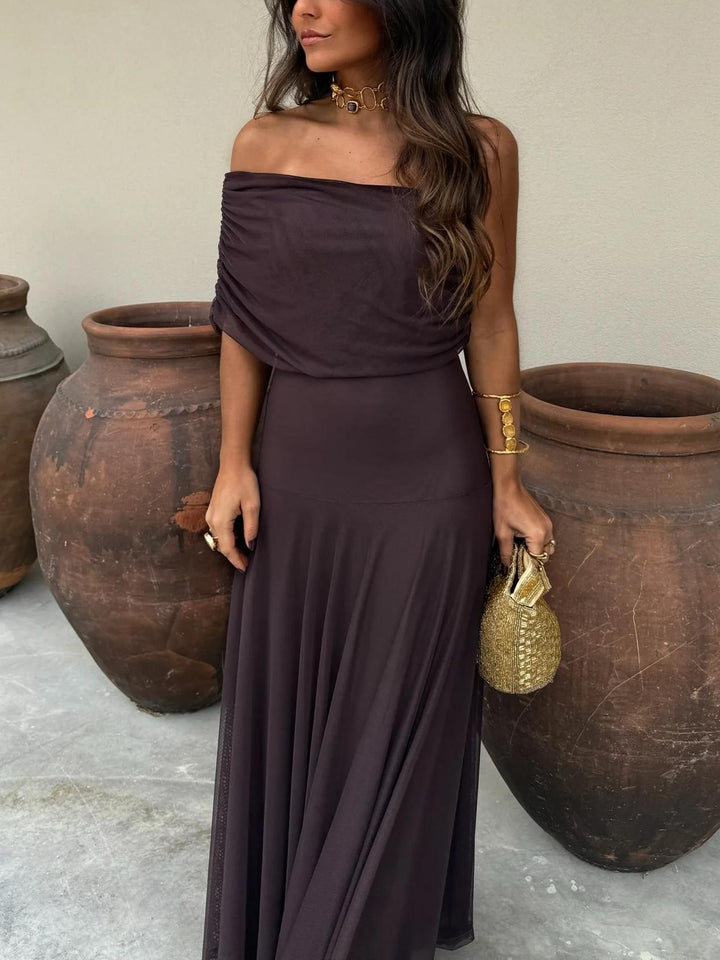 Women's Occasion Maxi Dress with Mesh Overlay - photo 9