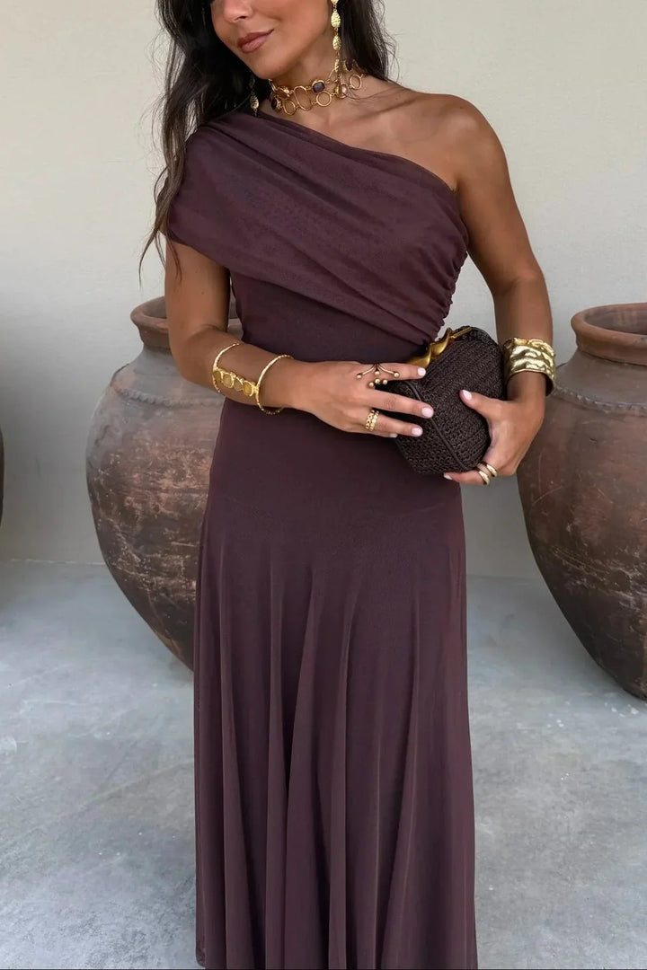 Women's One Shoulder Maxi Dress for Occasions - photo 1