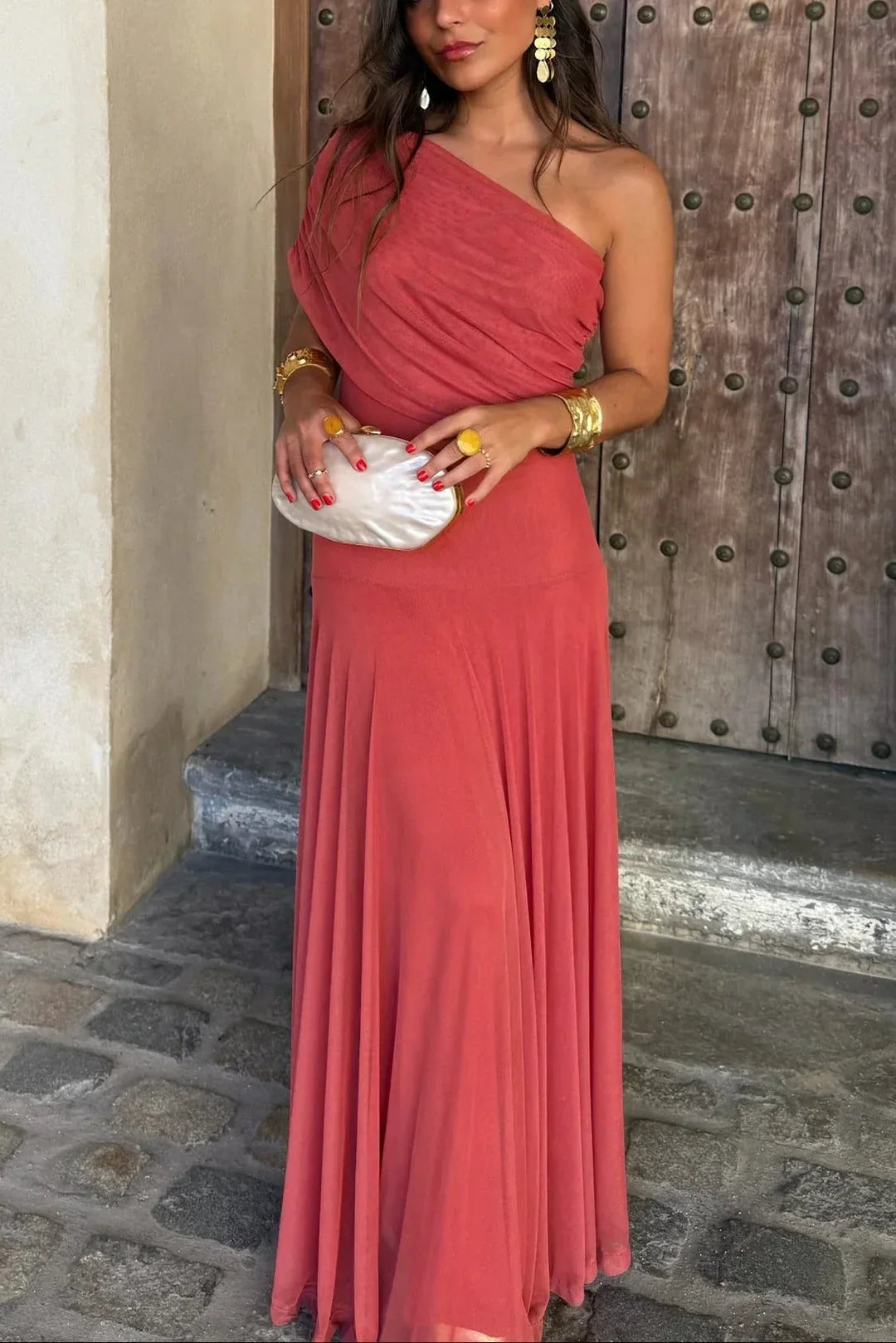 Women's One Shoulder Maxi Dress for Occasions - photo 6