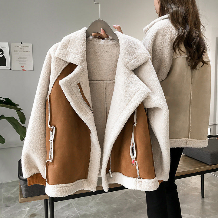 Women's Oversized Aviator Jacket with Sherpa Lining - photo 3