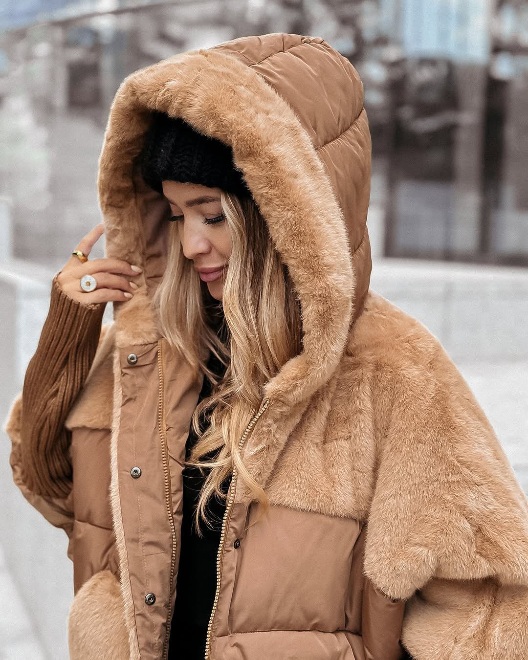 Women's Oversized Hooded Quilted Coat
