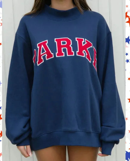 Women's Oversized Graphic Jumper with Long Sleeves