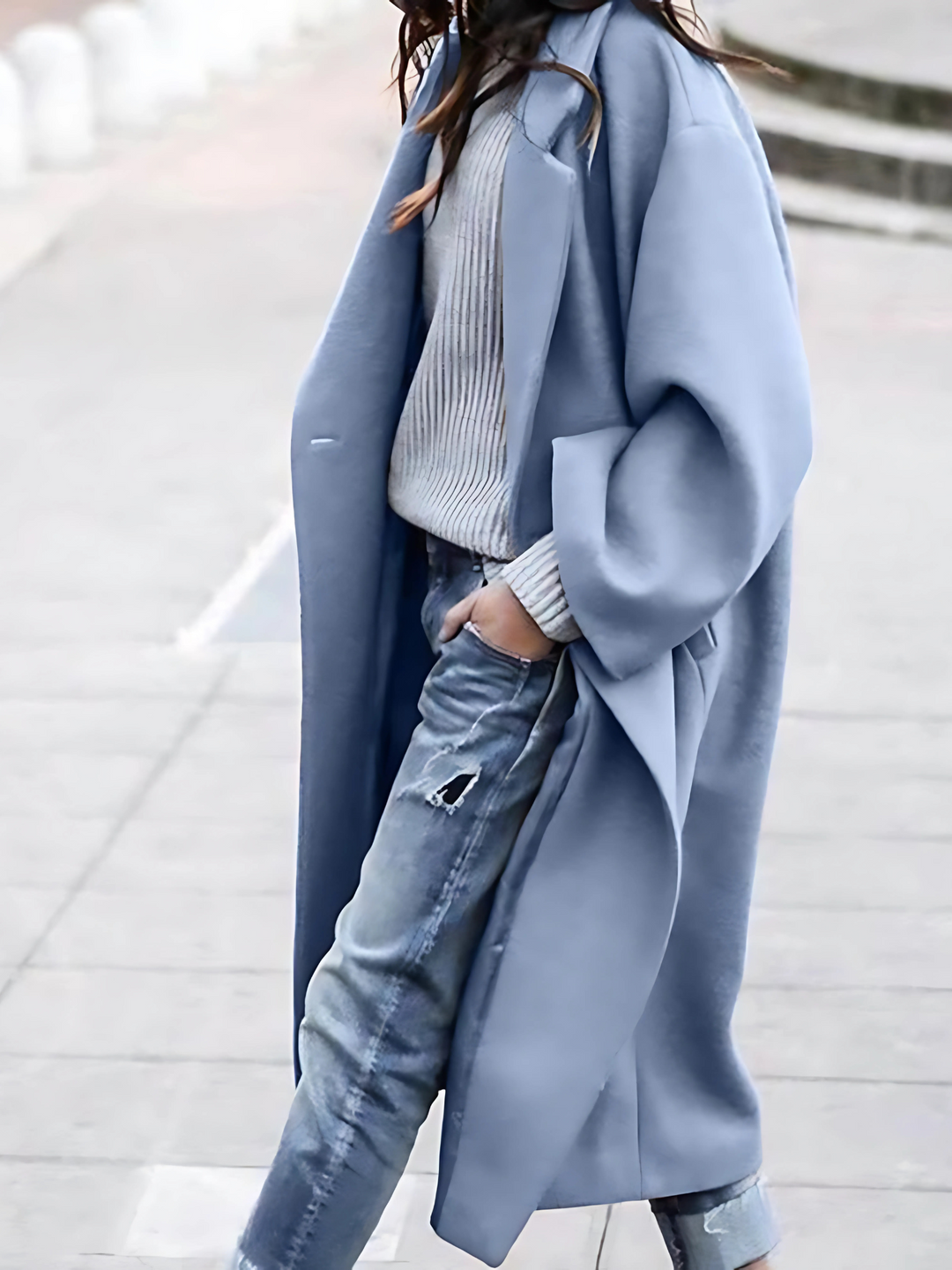 Women's Oversized Open Front Coat - photo 1