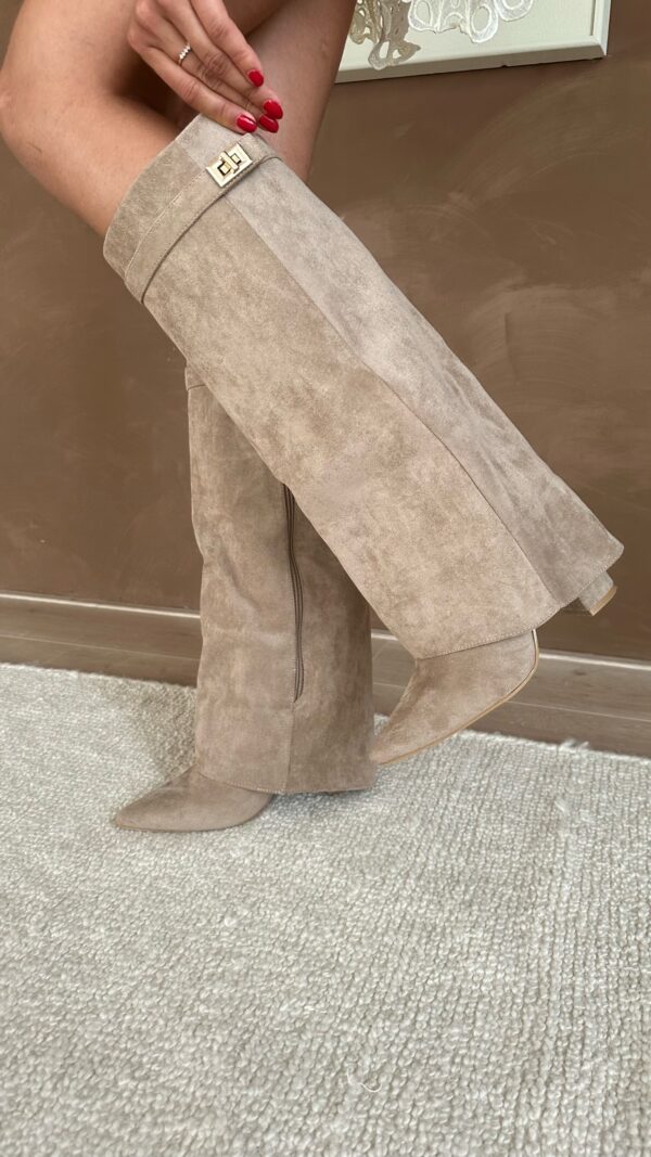 Women's Pointed Toe Knee High Boots with Block Heel - photo 5