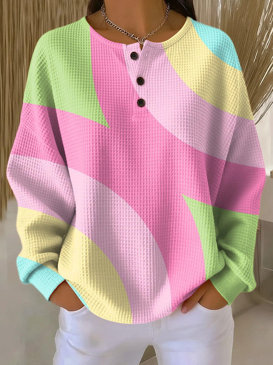 Women's Pullover with Abstract Geometric Pattern - photo 1