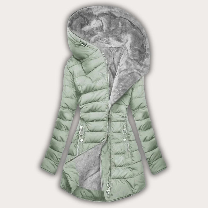 Women's Quilted Coat with Lined Hood - photo 1
