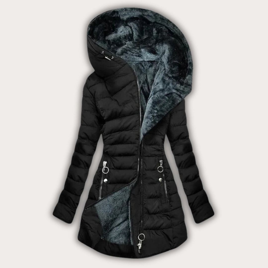 Women's Quilted Coat with Lined Hood - photo 3