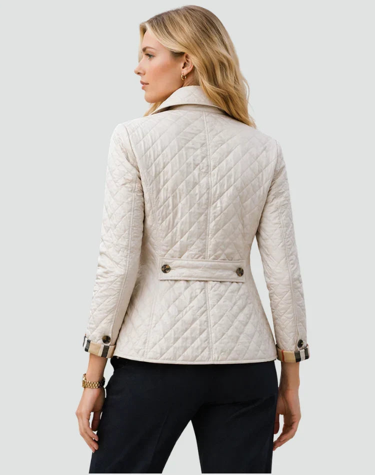 Women's Quilted Coat with Pockets and a Button Front – view 8