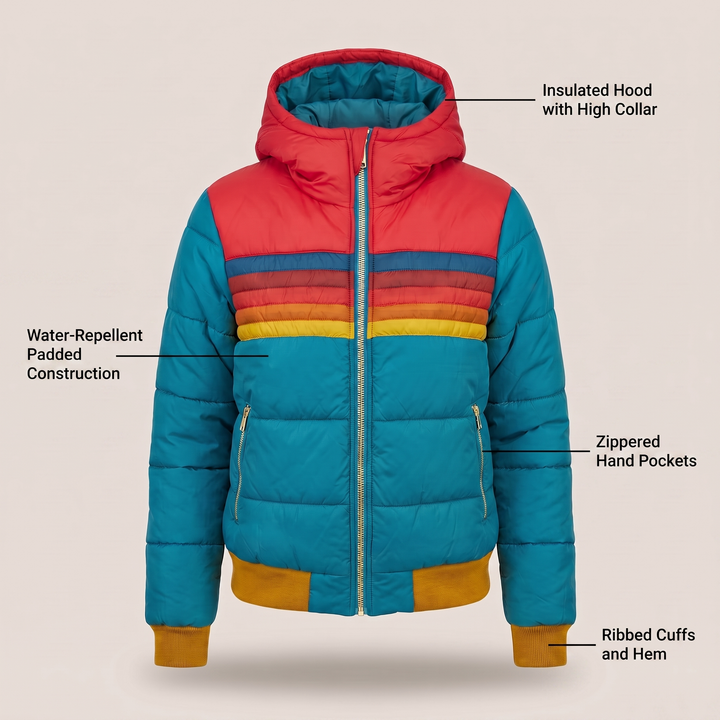 Women's Quilted Hooded Padded Jacket