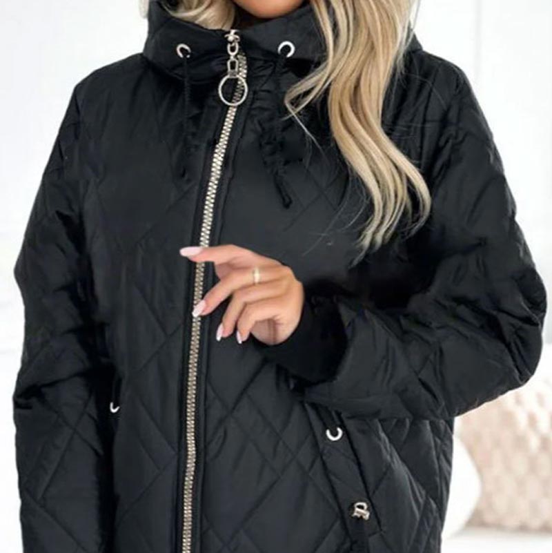 Kelly – dámská prošívaná péřová bunda s kapucí