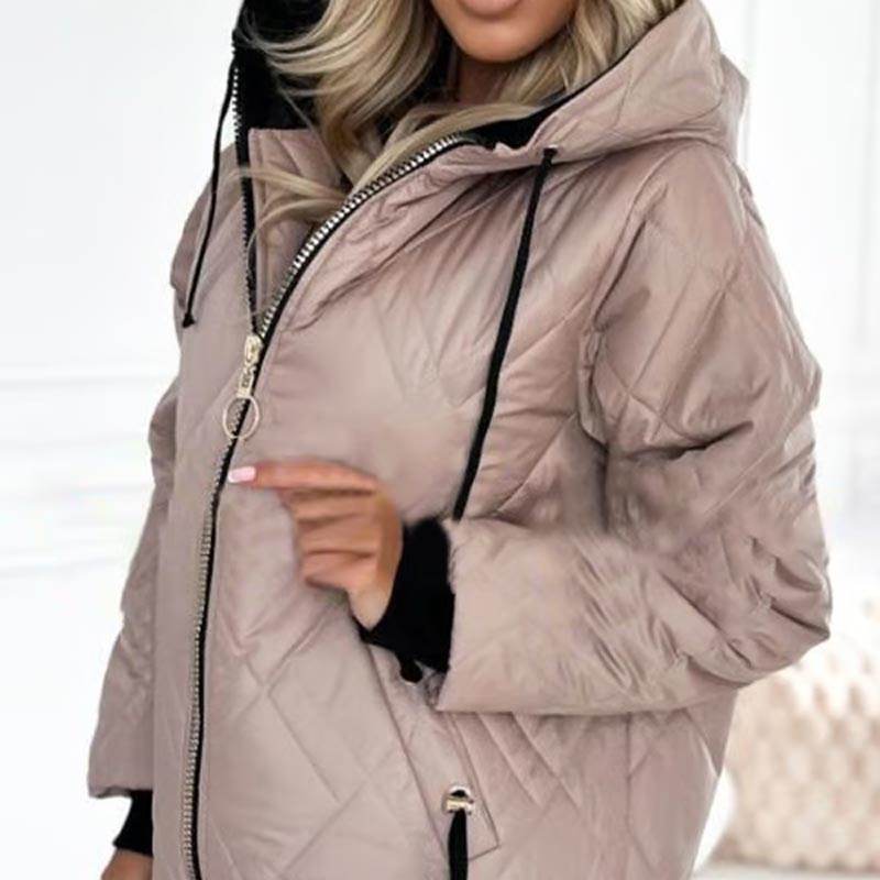 Kelly – dámská prošívaná péřová bunda s kapucí