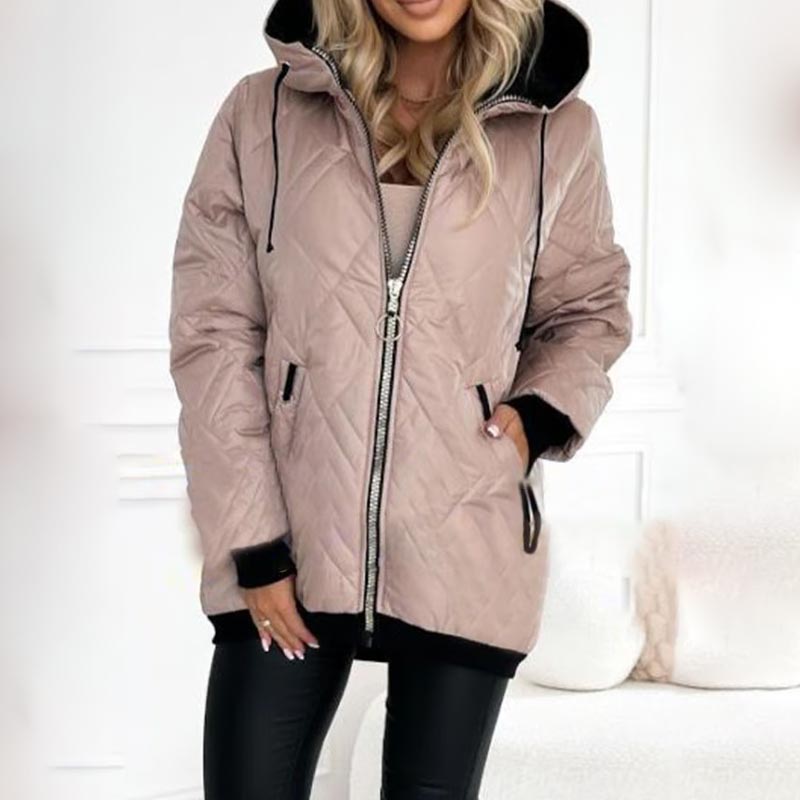 Kelly – dámská prošívaná péřová bunda s kapucí