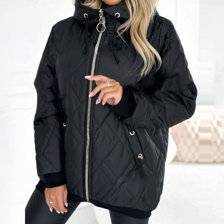 Kelly – dámská prošívaná péřová bunda s kapucí