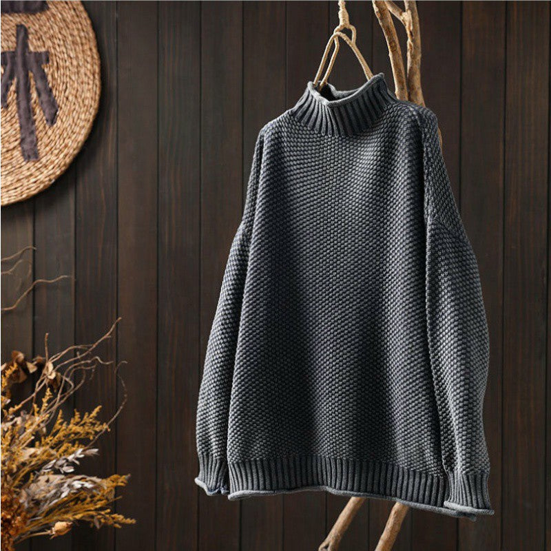Women's Relaxed Knitted Jumper - Grey