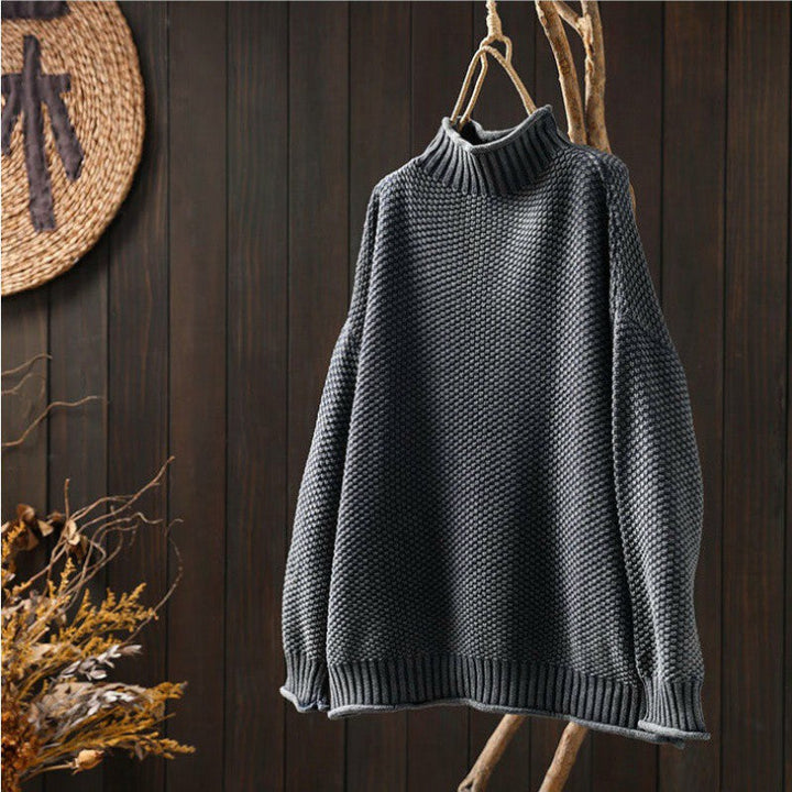 Women's Relaxed Knitted Jumper - Grey