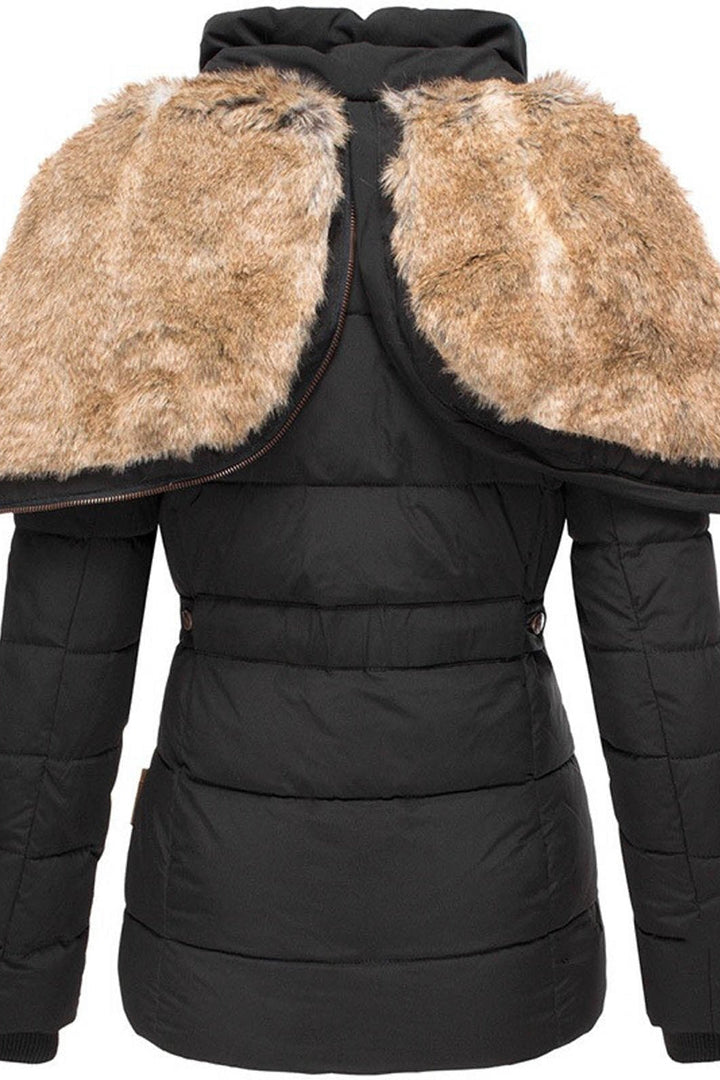 Cassie - Women's Slim Fit Puffer Coat with Hood
