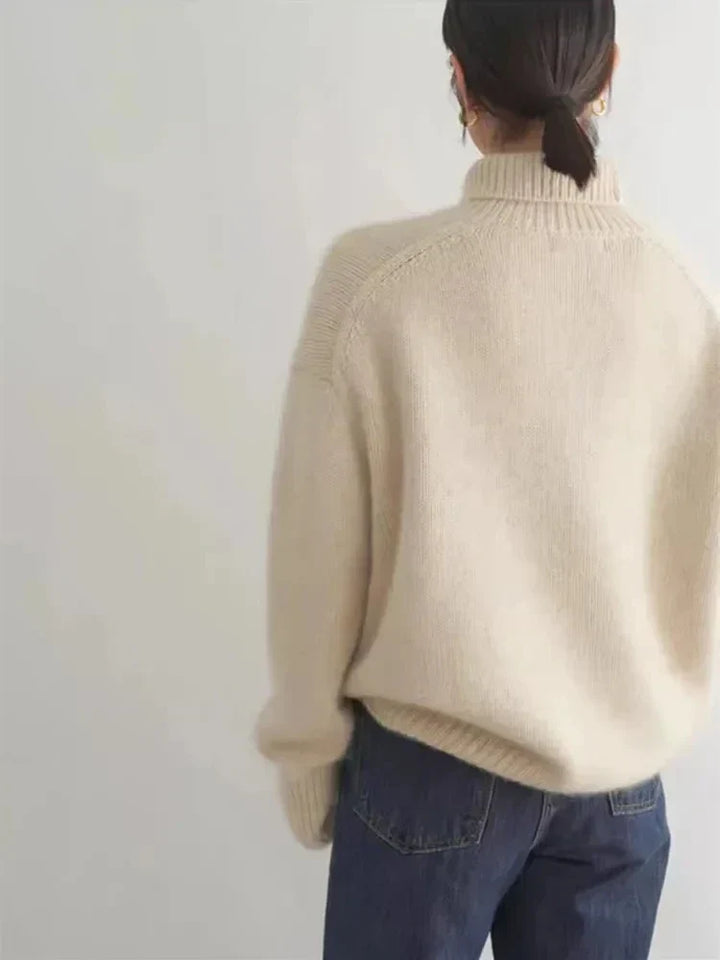 Women's Soft Roll Neck Jumper with Relaxed Fit - photo 2
