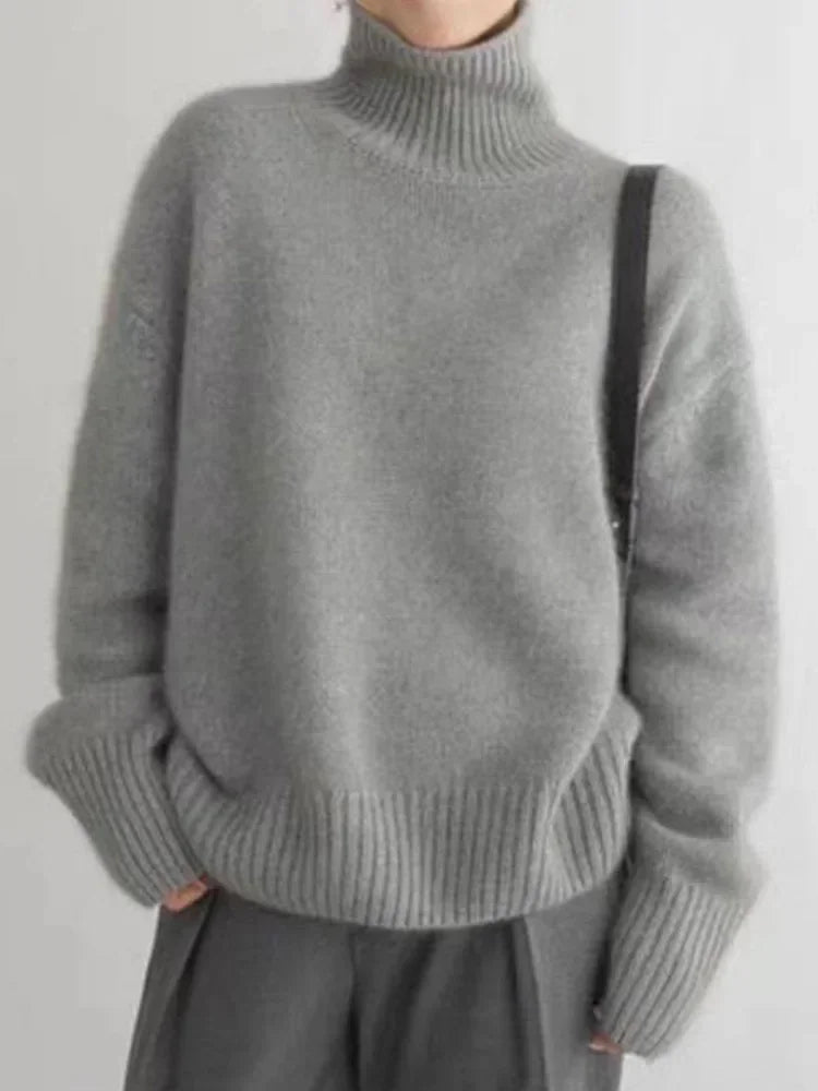Women's Soft Roll Neck Jumper with Relaxed Fit - photo 3