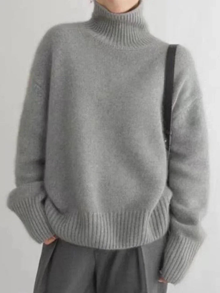 Women's Soft Roll Neck Jumper with Relaxed Fit - photo 3