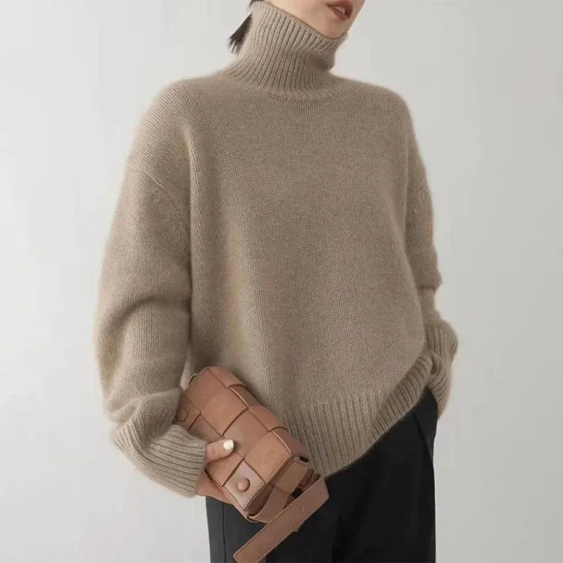 Women's Soft Roll Neck Jumper with Relaxed Fit - photo 5