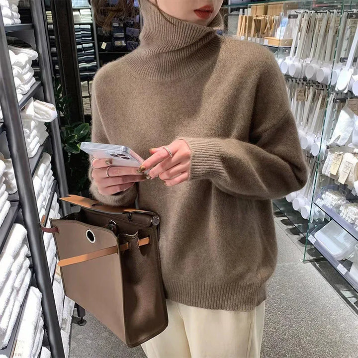Women's Soft Roll Neck Jumper with Relaxed Fit - photo 6