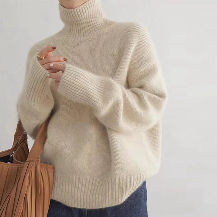 Women's Soft Roll Neck Jumper with Relaxed Fit - photo 8