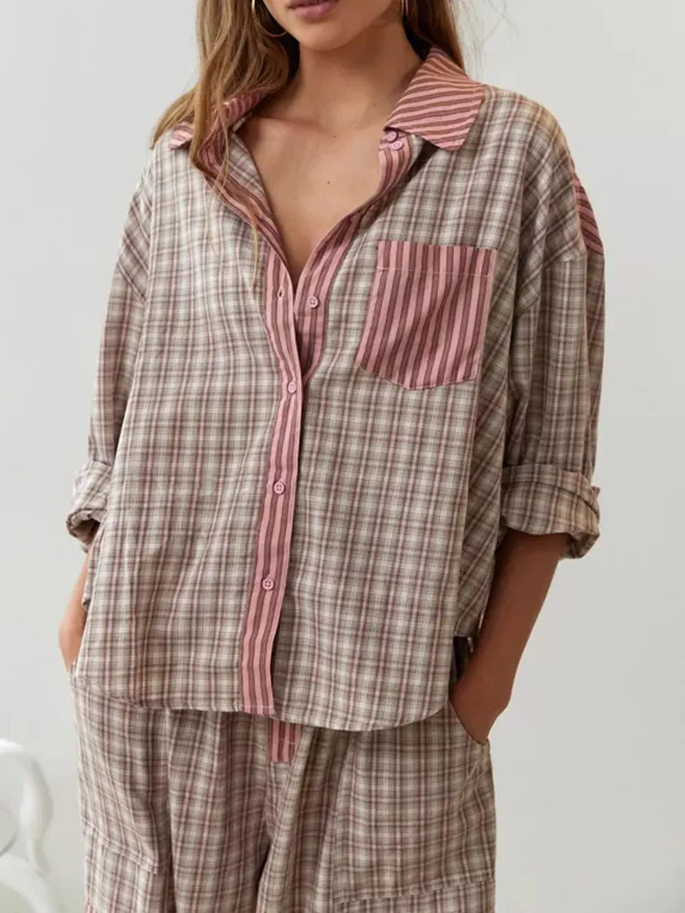 Women's Stretch Cotton Pyjama Set for Summer