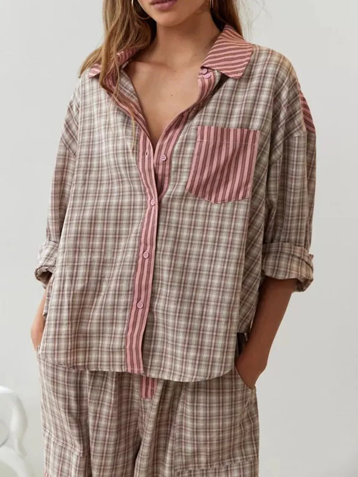 Women's Stretch Cotton Pyjama Set for Summer