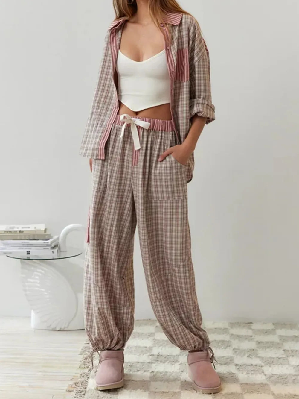 Women's Stretch Cotton Pyjama Set for Summer