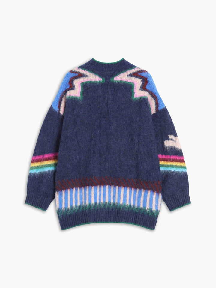 Women's Star Motif Knit Cardigan with Fringe - photo 10