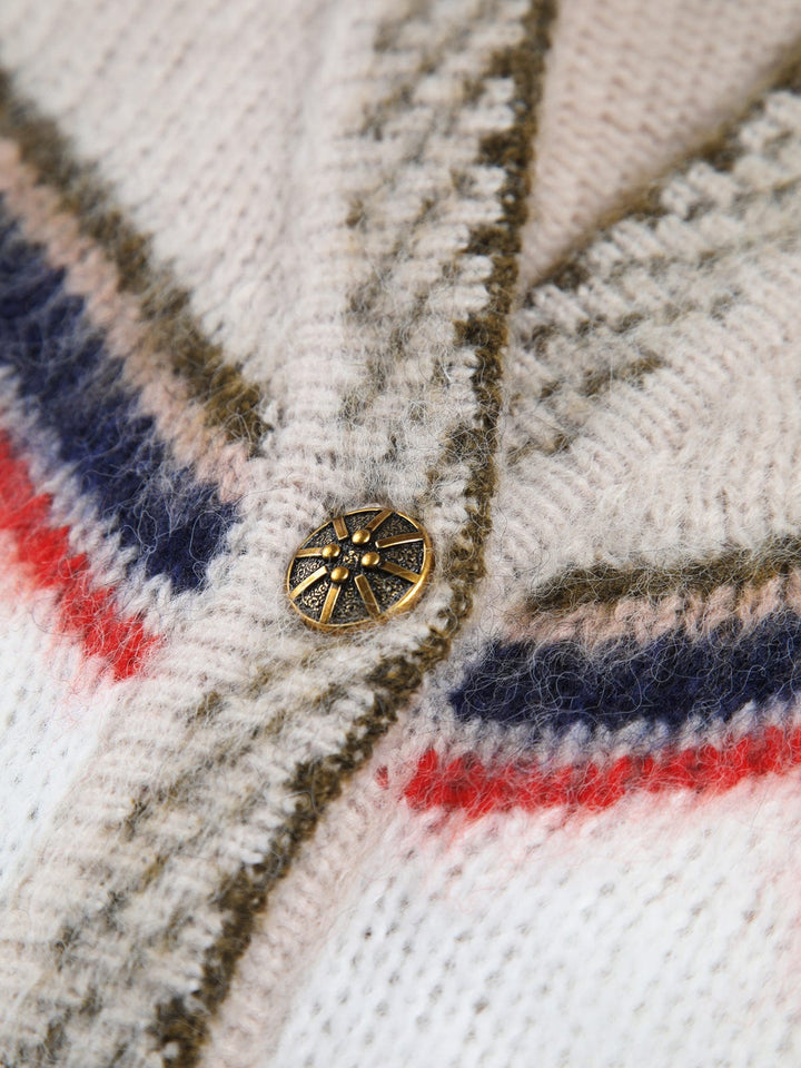 Women's Star Motif Knit Cardigan with Fringe - photo 6