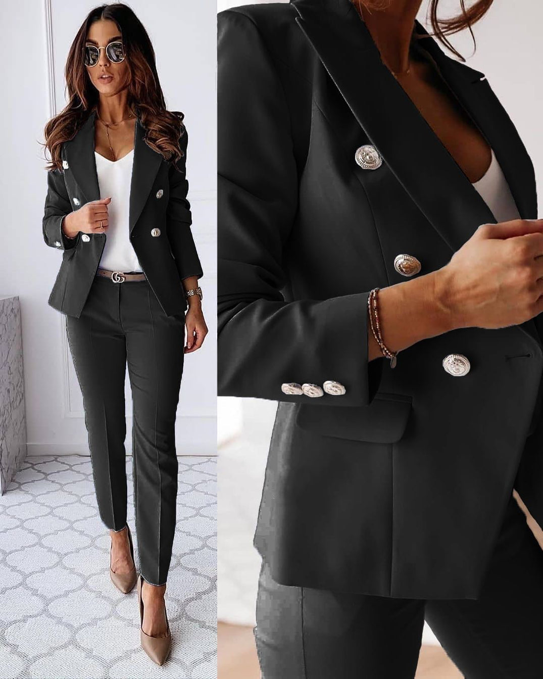 Women's Structured Blazer and Trouser Two Piece - photo 1
