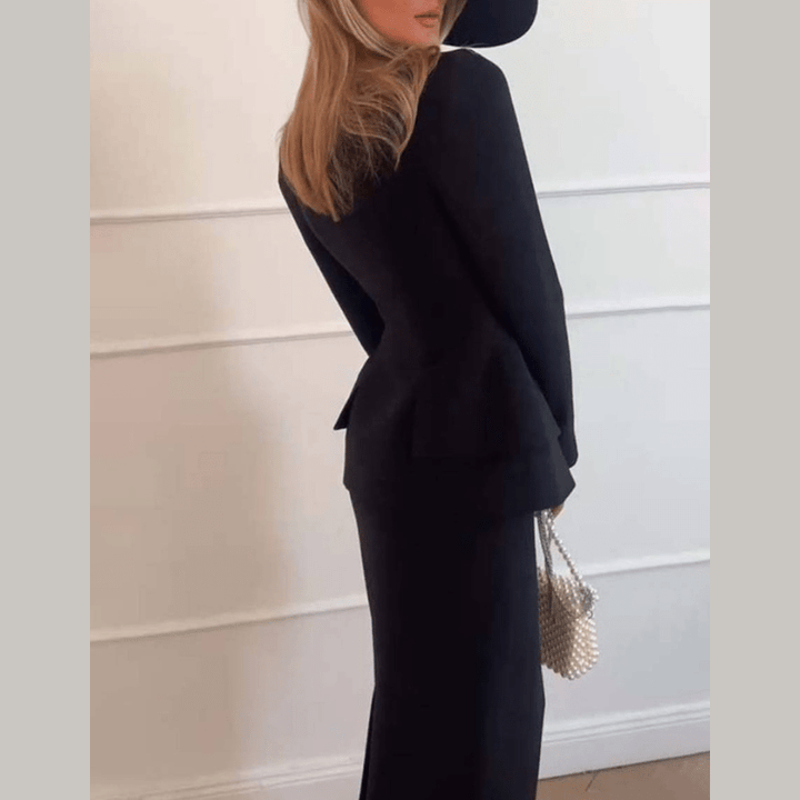 Women's Tailored Structured Blazer with a Square Neck