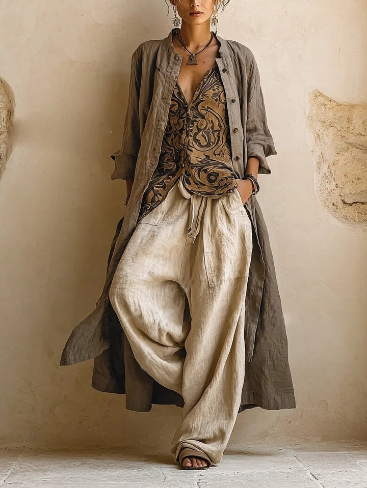 Women's Three-Piece Set with Longline Waistcoat – view 2
