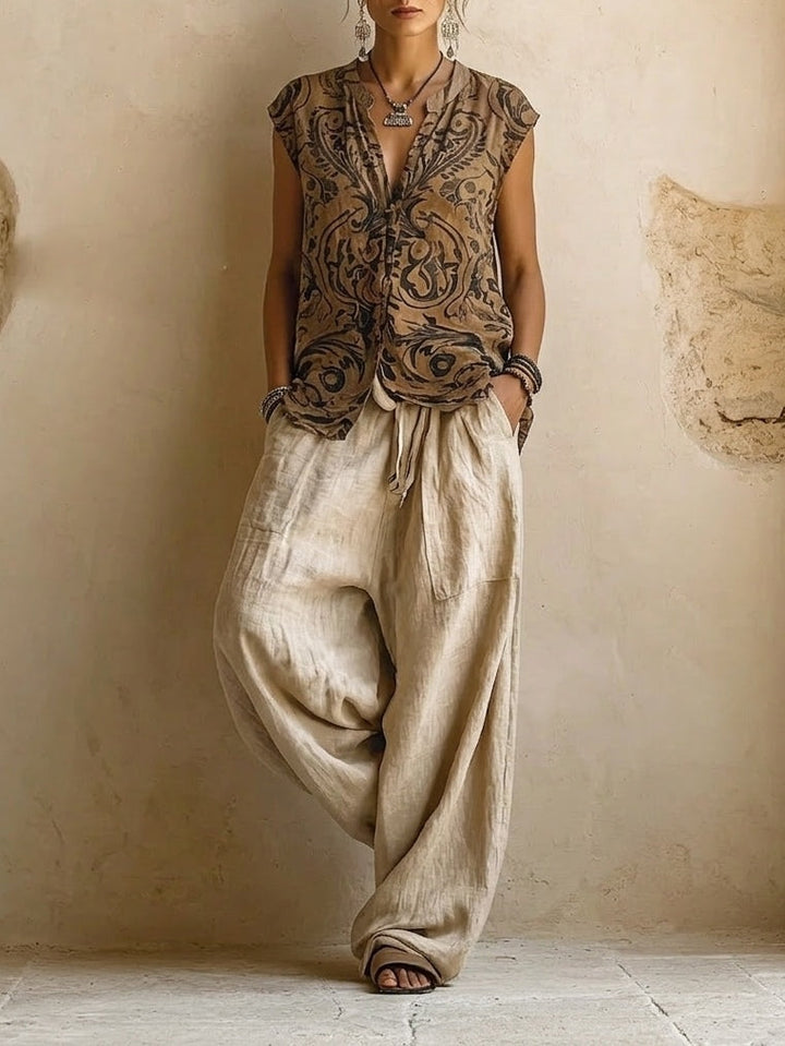 Women's Three-Piece Set with Longline Waistcoat – view 3