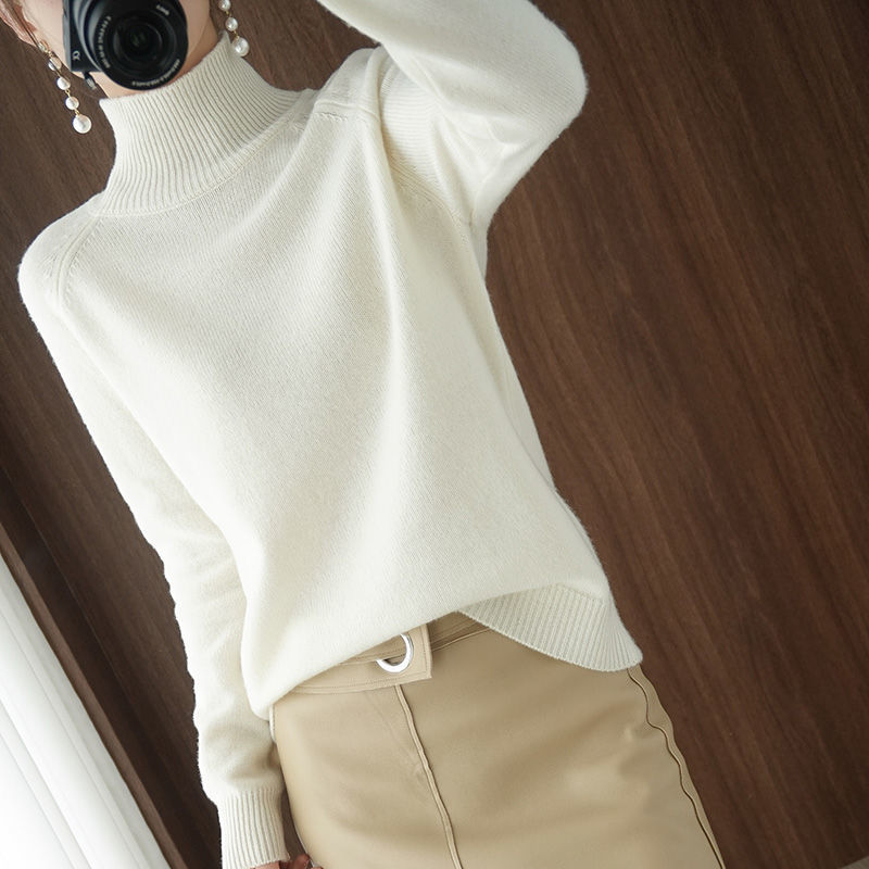 Women's Turtleneck Knit Jumper with Long Sleeves - photo 1