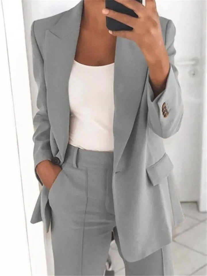 Women's Two Piece Blazer and Trouser Suit - photo 3