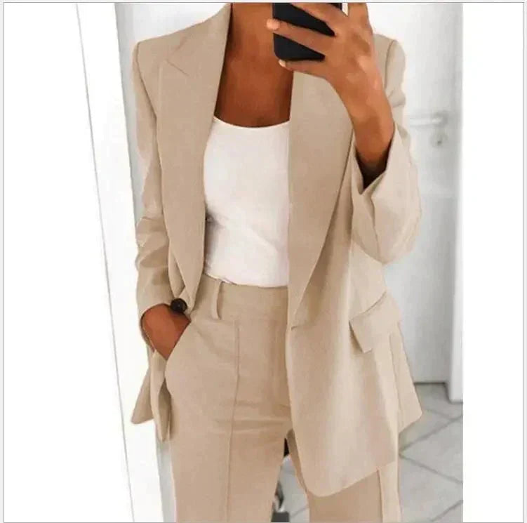 Women's Two Piece Blazer and Trouser Suit - photo 6