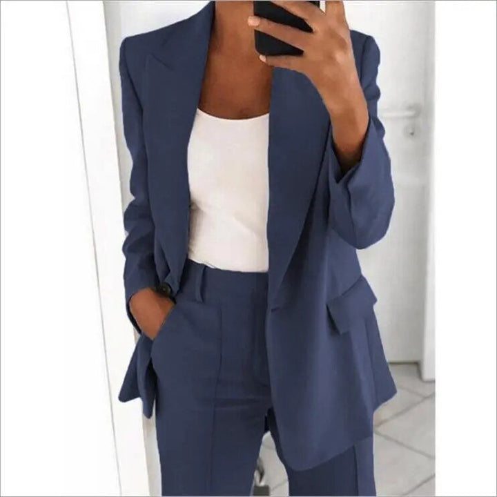Women's Two Piece Blazer and Trouser Suit - photo 7