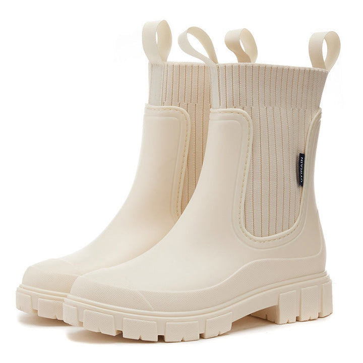 Heather - Women's Waterproof Chelsea Rain Boots with Lug Sole