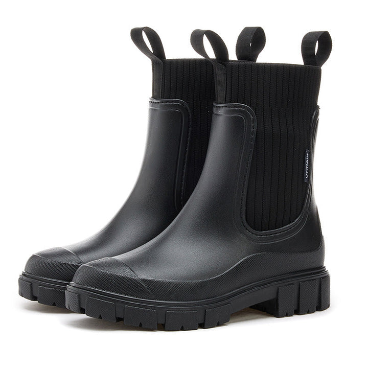 Heather - Women's Waterproof Chelsea Rain Boots with Lug Sole