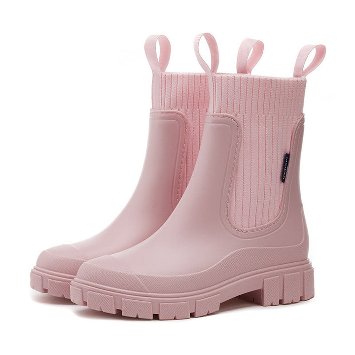 Heather - Women's Waterproof Chelsea Rain Boots with Lug Sole