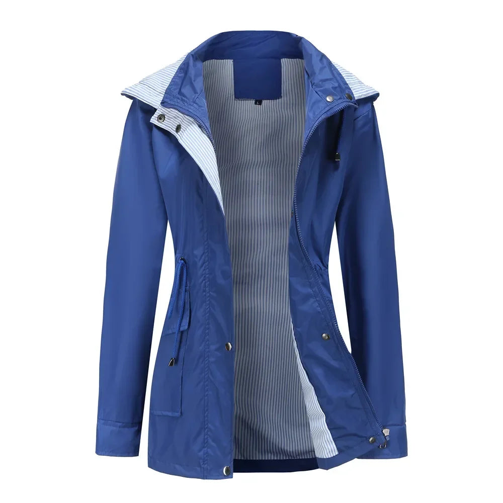 Women's Waterproof Trench Coat with Wool Blend Lining - photo 11